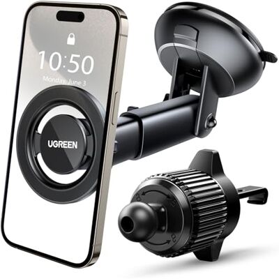 UGREEN Telefoonhouder voor auto, magnetisch, 2-in-1, smartphonehouder, autohaak, zuignap, compatibel met MagSafe, magneetring iPhone 16 Plus Pro Max 15 14 Galaxy S24 Ultra Redmi Note 13 UGREEN Telefoonhouder voor auto, magnetisch, 2-in-1, smartphonehouder, autohaak, zuignap, compatibel met MagSafe, magneetring iPhone 16 Plus Pro Max 15 14 Galaxy S24 Ultra Redmi Note 13