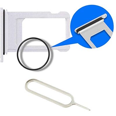 MMOBIEL Vervangende SIM-kaarthouder compatibel met iPhone 12-6,1 inch 2020 met rubberen afdichting en simpin wit MMOBIEL Vervangende SIM-kaarthouder compatibel met iPhone 12-6,1 inch 2020 met rubberen afdichting en simpin wit