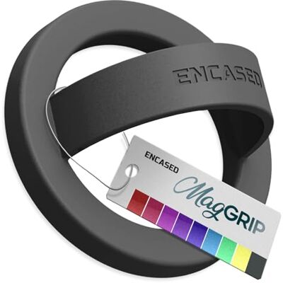 ENCASED Magnetische vingerhouder compatibel met MagSafe slanke siliconen telefoongreep met ring voor iPhone en smartphones (zwart) ENCASED Magnetische vingerhouder compatibel met MagSafe slanke siliconen telefoongreep met ring voor iPhone en smartphones (zwart)