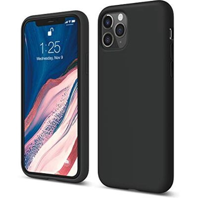 elago Vloeibare siliconen case, compatibel met iPhone 11 Pro, hoes (5,8 inch), siliconen telefoonhoes, bescherming rondom: 3-laags beschermhoes (zwart) elago Vloeibare siliconen case, compatibel met iPhone 11 Pro, hoes (5,8 inch), siliconen telefoonhoes, bescherming rondom: 3-laags beschermhoes (zwart)