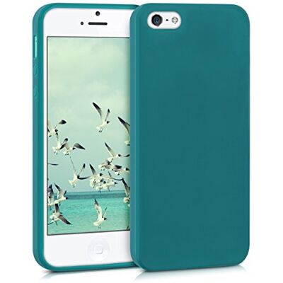 kwmobile Hoes compatibel met Apple iPhone SE (1.Gen 2016) / iPhone 5 / iPhone 5S hoes zachte siliconen beschermhoes telefoonhoes mat petrol kwmobile Hoes compatibel met Apple iPhone SE (1.Gen 2016) / iPhone 5 / iPhone 5S hoes zachte siliconen beschermhoes telefoonhoes mat petrol