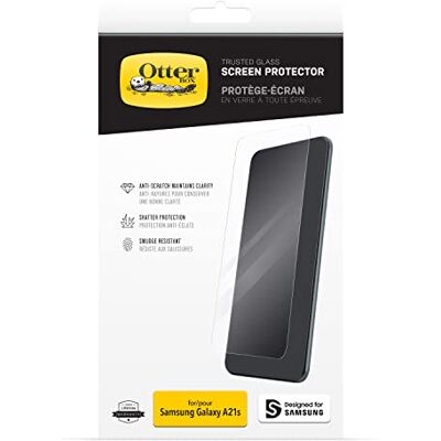 Otterbox Screenprotector Trusted Glass voor Samsung Galaxy A21s, gehard glas, valbescherming voor bescherming tegen splinters Otterbox Screenprotector Trusted Glass voor Samsung Galaxy A21s, gehard glas, valbescherming voor bescherming tegen splinters