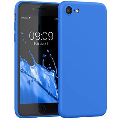 kwmobile Hoes compatibel met Apple iPhone SE (2022) / iPhone SE (2020) / iPhone 8 / iPhone 7 hoes zachte siliconen telefoonhoes neonblauw kwmobile Hoes compatibel met Apple iPhone SE (2022) / iPhone SE (2020) / iPhone 8 / iPhone 7 hoes zachte siliconen telefoonhoes neonblauw