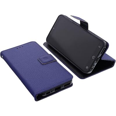 foto-kontor Beschermhoes met klep compatibel met Emporia Smart 7 Lite / 7 Mini / ME7 Blauw Boekstijl Flip case Standfunctie Voor mobiele telefoon foto-kontor Beschermhoes met klep compatibel met Emporia Smart 7 Lite / 7 Mini / ME7 Blauw Boekstijl Flip case Standfunctie Voor mobiele telefoon