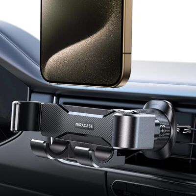 Miracase Verbeterde 2025 auto ventilatierooster telefoonhouder dubbele stalen clip universele handsfree telefoonhouder voor iPhone, Samsung, Google Miracase Verbeterde 2025 auto ventilatierooster telefoonhouder dubbele stalen clip universele handsfree telefoonhouder voor iPhone, Samsung, Google