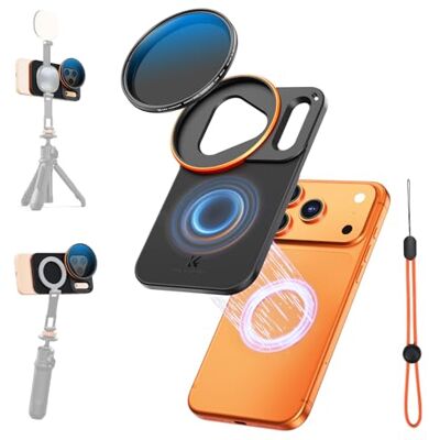 K&F CONCEPT Dubbelzijdige magnetische filteradapter met ND2-32 filter ND2-32 Variabel 58 mm compatibel met iPhone 17 Pro en 58 mm schroefdraadfilter, compatibel met iPhone lenzen -FA101 K&F CONCEPT Dubbelzijdige magnetische filteradapter met ND2-32 filter ND2-32 Variabel 58 mm compatibel met iPhone 17 Pro en 58 mm schroefdraadfilter, compatibel met iPhone lenzen -FA101