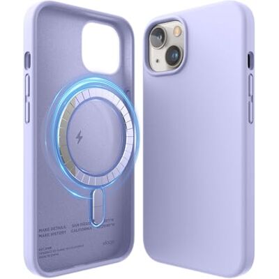 elago Magnetische siliconen hoes voor iPhone 13 Geïntegreerde magneten, vloeibare siliconen, beschermhoes, compatibel met MagSafe-accessoires (paars) elago Magnetische siliconen hoes voor iPhone 13 Geïntegreerde magneten, vloeibare siliconen, beschermhoes, compatibel met MagSafe-accessoires (paars)