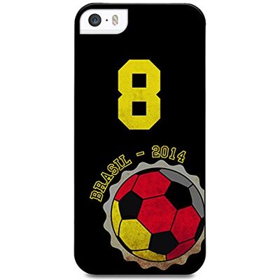 muvit MUPRBKCIP5S2181 beschermhoes voor iPhone 5/5S, motief voetbalshirt Duitsland 8, zwart muvit MUPRBKCIP5S2181 beschermhoes voor iPhone 5/5S, motief voetbalshirt Duitsland 8, zwart