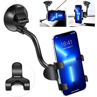 ivoler Autotelefoonhouder universele zuignap lange arm voorruit houder Mobiele telefoonhouder voor iPhone 15 14 13 Pro Max XS 7 8 Plus, Galaxy S24 S23 Ultra met dubbele clip ivoler Autotelefoonhouder universele zuignap lange arm voorruit houder Mobiele telefoonhouder voor iPhone 15 14 13 Pro Max XS 7 8 Plus, Galaxy S24 S23 Ultra met dubbele clip