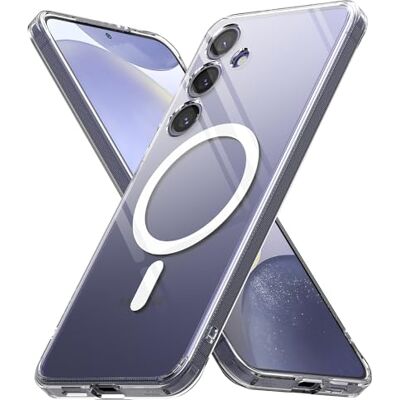 Ringke Beschermhoes voor Samsung Galaxy S24 Plus Case Fusion Magnetic Clear Transparant, magnetisch, ultradun, robuust, harde achterkant, zachte bumper, schokbestendig, geïntegreerde magneetring Ringke Beschermhoes voor Samsung Galaxy S24 Plus Case Fusion Magnetic Clear Transparant, magnetisch, ultradun, robuust, harde achterkant, zachte bumper, schokbestendig, geïntegreerde magneetring