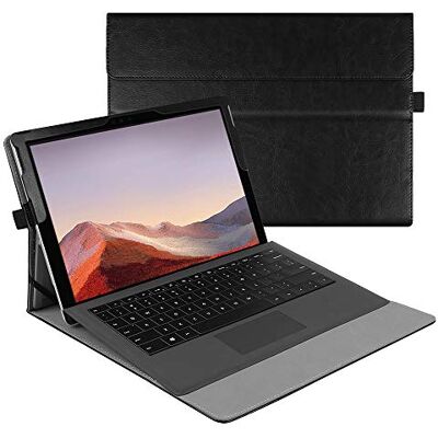 FINTIE Beschermhoes voor Microsoft Surface Pro 7+ 2021 / Pro 7/6/5/4/3 12,3 Multi-hoek portemonnee hoesje compatibel met toetsenbord (Crazy Horse Black) FINTIE Beschermhoes voor Microsoft Surface Pro 7+ 2021 / Pro 7/6/5/4/3 12,3 Multi-hoek portemonnee hoesje compatibel met toetsenbord (Crazy Horse Black)