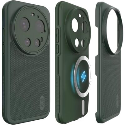 TUDIA MergeGrip Beschermhoes compatibel met Xiaomi 17 Ultra 5G (2026), MagSafe-compatibel, dubbellaags, schokbestendig en valbestendig, militaire kwaliteit (dennengroen) TUDIA MergeGrip Beschermhoes compatibel met Xiaomi 17 Ultra 5G (2026), MagSafe-compatibel, dubbellaags, schokbestendig en valbestendig, militaire kwaliteit (dennengroen)
