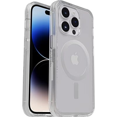 Otterbox Symmetry+ Transparante beschermhoes voor iPhone 14 Pro voor MagSafe, schokbestendig, valbescherming, dun, ondersteunt 3 x meer vallen dan militaire standaard, antimicrobieel, transparant, levering zonder verpakking Otterbox Symmetry+ Transparante beschermhoes voor iPhone 14 Pro voor MagSafe, schokbestendig, valbescherming, dun, ondersteunt 3 x meer vallen dan militaire standaard, antimicrobieel, transparant, levering zonder verpakking
