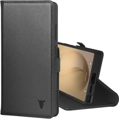TORRO Leren beschermhoes compatibel met Samsung Galaxy S26 Ultra 5G 2026, portefeuillehoes van echt leer, met standaard en kaartvakken (zwart) TORRO Leren beschermhoes compatibel met Samsung Galaxy S26 Ultra 5G 2026, portefeuillehoes van echt leer, met standaard en kaartvakken (zwart)