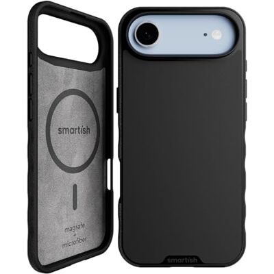 Smartish Gripmunk magnetische hoes, dun, licht, beschermend, met microvezelvoering voor iPhone Air, zwart Smartish Gripmunk magnetische hoes, dun, licht, beschermend, met microvezelvoering voor iPhone Air, zwart