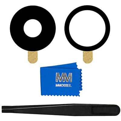 MMOBIEL Glazen lens voor achtercamera, compatibel met iPhone 11 2019, cameralens met dubbelzijdig plakband, pincet en doek, zwart MMOBIEL Glazen lens voor achtercamera, compatibel met iPhone 11 2019, cameralens met dubbelzijdig plakband, pincet en doek, zwart