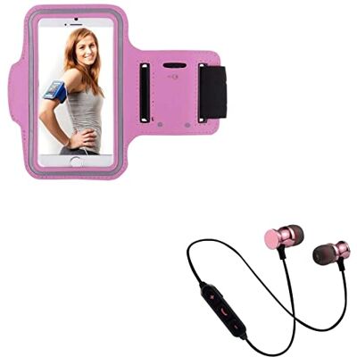 Shot Case Sportset voor Gionee F9 Smartphone (Bluetooth hoofdtelefoon metaal + armband) Hardlopen T6 (roze) Shot Case Sportset voor Gionee F9 Smartphone (Bluetooth hoofdtelefoon metaal + armband) Hardlopen T6 (roze)