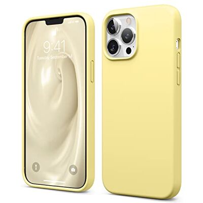 elago Hoesjes van vloeibare siliconen compatibel met iPhone 13 Pro Max 6,7 inch (16,7 cm), volledige body cover, schokbestendig, krasbestendig, zachte microvezel, voering (geel) elago Hoesjes van vloeibare siliconen compatibel met iPhone 13 Pro Max 6,7 inch (16,7 cm), volledige body cover, schokbestendig, krasbestendig, zachte microvezel, voering (geel)