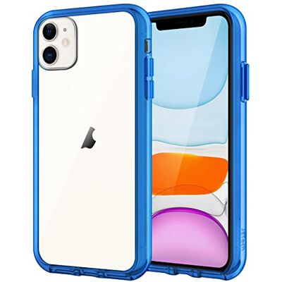 JETech Hoesje voor iPhone 11 (2019), 6,1 Inch, Schokabsorptie Transparant Bumper Case, Anti Krasvrije Achterkant (Blauw) Anti-Jaunissement, Antichoc, Dos PC Rigide Résistant aux Rayures, Étui Housse Bumper en TPU Transparent Durable JETech Hoesje voor iPhone 11 (2019), 6,1 Inch, Schokabsorptie Transparant Bumper Case, Anti Krasvrije Achterkant (Blauw) Anti-Jaunissement, Antichoc, Dos PC Rigide Résistant aux Rayures, Étui Housse Bumper en TPU Transparent Durable