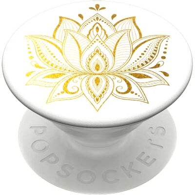 PopSockets PopGrip houder en handgreep voor smartphone en tablet met verwisselbare top – Golden Prana PopSockets PopGrip houder en handgreep voor smartphone en tablet met verwisselbare top – Golden Prana