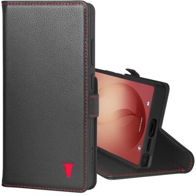TORRO Leren beschermhoes compatibel met Samsung Galaxy S26 Ultra 5G 2026, portefeuillehoes van echt leer, met standaard en kaartvakken (zwart) TORRO Leren beschermhoes compatibel met Samsung Galaxy S26 Ultra 5G 2026, portefeuillehoes van echt leer, met standaard en kaartvakken (zwart)