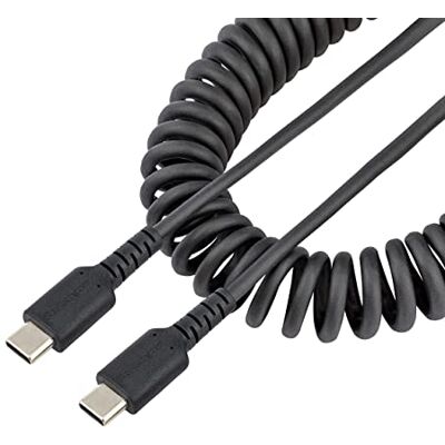 StarTech . com USB-C oplaadkabel 50 m opgerolde adapter voor intensief gebruik TB3-kabel van robuuste Aramidevezel USB-C kabel M/M zwart (R2CCC-50C-USB-CABLE) StarTech . com USB-C oplaadkabel 50 m opgerolde adapter voor intensief gebruik TB3-kabel van robuuste Aramidevezel USB-C kabel M/M zwart (R2CCC-50C-USB-CABLE)