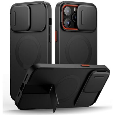 SURITCH Magnetisch hoesje, compatibel met iPhone 14 Pro Max, schokbestendig, met schuifcamerahoesje en verstelbare standaard (zwart) SURITCH Magnetisch hoesje, compatibel met iPhone 14 Pro Max, schokbestendig, met schuifcamerahoesje en verstelbare standaard (zwart)
