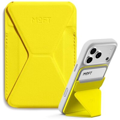 MOFT Magnetische portemonneehouder compatibel met iPhone 17/16/15/14/13/12, hoekinstelling en MOVAS telefoonhouder compatibel met MagSafe, neon MOFT Magnetische portemonneehouder compatibel met iPhone 17/16/15/14/13/12, hoekinstelling en MOVAS telefoonhouder compatibel met MagSafe, neon