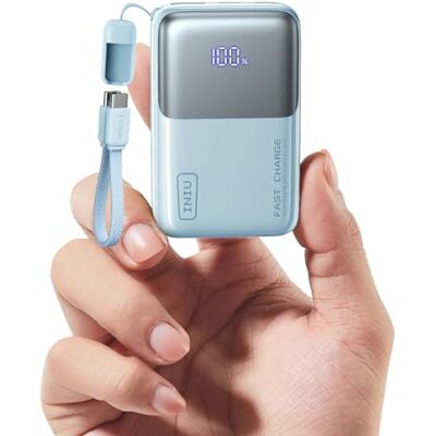 INIU Externe accu, Ultra Mini 45 W, snel opladen, 10.000 mAh, powerbank met afneembare USBC-kabel, goedgekeurd in het vliegtuig, reisbenodigdheden, powerbank voor iPhone 17 16 Pro, Samsung, iPad INIU Externe accu, Ultra Mini 45 W, snel opladen, 10.000 mAh, powerbank met afneembare USBC-kabel, goedgekeurd in het vliegtuig, reisbenodigdheden, powerbank voor iPhone 17 16 Pro, Samsung, iPad