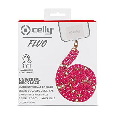 Celly Ketting roze fluo Celly Ketting roze fluo
