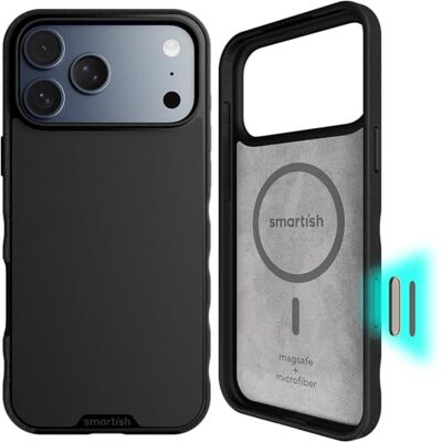 Smartish Gripmunk Magnetisch Hoesje voor iPhone 2025 Pro Camerabesturing Zwarte stropdas hoes Smartish Gripmunk Magnetisch Hoesje voor iPhone 2025 Pro Camerabesturing Zwarte stropdas hoes