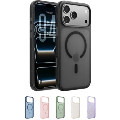 Belkin SheerForce Grip Beschermhoes voor iPhone 17 Pro, compatibel met MagSafe, slank design, bescherming met antislip groeven, magnetisch en schokbestendig, zwart Belkin SheerForce Grip Beschermhoes voor iPhone 17 Pro, compatibel met MagSafe, slank design, bescherming met antislip groeven, magnetisch en schokbestendig, zwart