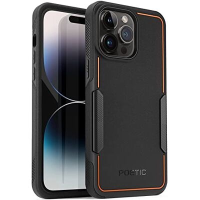 Poetic Neonhoes voor iPhone 14 Pro Max, dubbellaags, dun, schokbestendig, draadloos opladen, antislip, 17,7 cm, zwart Poetic Neonhoes voor iPhone 14 Pro Max, dubbellaags, dun, schokbestendig, draadloos opladen, antislip, 17,7 cm, zwart