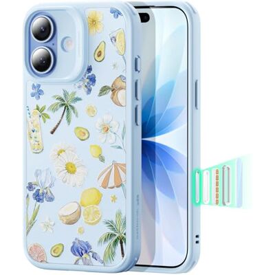 ESR MagSafe beschermhoes voor iPhone 17, camerabediening, bloemenpatroon Anti-vergeling, ultradun, militaire valbescherming, magnetische telefoonhoes, schokabsorptie ESR MagSafe beschermhoes voor iPhone 17, camerabediening, bloemenpatroon Anti-vergeling, ultradun, militaire valbescherming, magnetische telefoonhoes, schokabsorptie