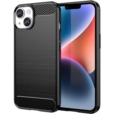 Tumundosmartphone Coque en gel TPU type carbone noire pour iPhone 15 Plus (6,7 pouces) Tumundosmartphone Coque en gel TPU type carbone noire pour iPhone 15 Plus (6,7 pouces)