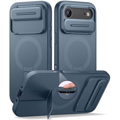 SURITCH Magnetische hoes compatibel met iPhone Air, schokbestendige beschermhoes met camera-bedieningsknop, schuifhoes voor camera en verstelbare standaard voor iPhone 17 SURITCH Magnetische hoes compatibel met iPhone Air, schokbestendige beschermhoes met camera-bedieningsknop, schuifhoes voor camera en verstelbare standaard voor iPhone 17