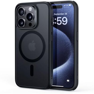 ESR Beschermhoes voor iPhone 15 Pro, compatibel met MagSafe, bescherming in militaire kwaliteit, vergelingsbestendig, krasbestendige achterkant, magnetische telefoonhoes voor iPhone 15 Pro ESR Beschermhoes voor iPhone 15 Pro, compatibel met MagSafe, bescherming in militaire kwaliteit, vergelingsbestendig, krasbestendige achterkant, magnetische telefoonhoes voor iPhone 15 Pro