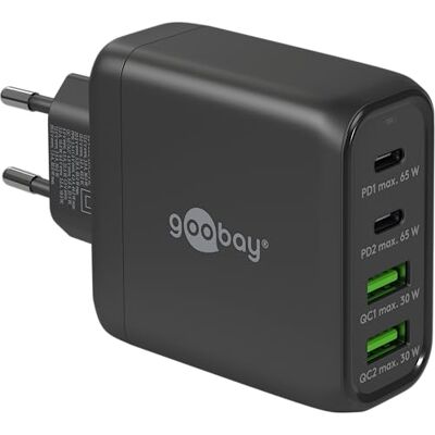 goobay 64817 USB-C PD snellader 4-poorts (68W) / 2x USB-A 2 poorten USB-C / Power Delivery / voeding voor iPhone oplaadkabel en andere mobiele telefoons/oplader goobay 64817 USB-C PD snellader 4-poorts (68W) / 2x USB-A 2 poorten USB-C / Power Delivery / voeding voor iPhone oplaadkabel en andere mobiele telefoons/oplader