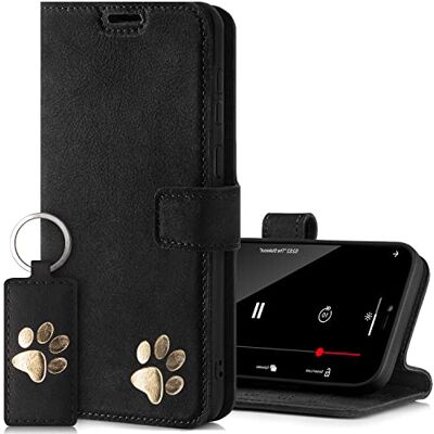 SURAZO Premium beschermhoes voor Samsung Galaxy A54 5G Premium echt lederen beschermhoes met pootafmotief RFID flip case [magneet, standfunctie, SURAZO Premium beschermhoes voor Samsung Galaxy A54 5G Premium echt lederen beschermhoes met pootafmotief RFID flip case [magneet, standfunctie,