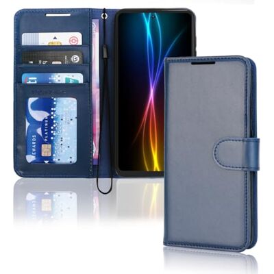 TECHGEAR Samsung S20 Fan Edition PU-lederen portemonnee-hoesje met kaarthouder en polsband, blauw TECHGEAR Samsung S20 Fan Edition PU-lederen portemonnee-hoesje met kaarthouder en polsband, blauw