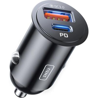 INIU USB-oplader voor sigarettenaansteker, 2 poorten 60 W, snel opladen, oplader met USB C USB A voor auto voor iPhone 16 15 14 13 12 Pro Max Mini Plus Samsung S23 Huawei iPad AirPods Switch enz INIU USB-oplader voor sigarettenaansteker, 2 poorten 60 W, snel opladen, oplader met USB C USB A voor auto voor iPhone 16 15 14 13 12 Pro Max Mini Plus Samsung S23 Huawei iPad AirPods Switch enz