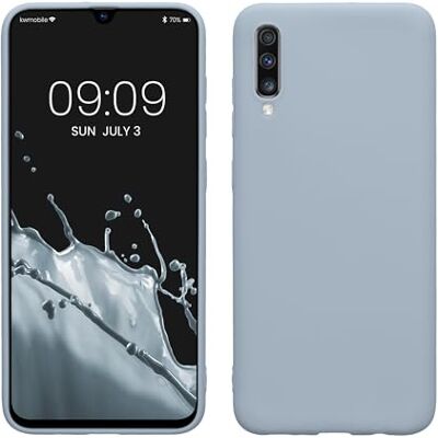kwmobile Beschermhoes compatibel met Samsung Galaxy A70, beschermhoes van zachte siliconen, lichtblauw mat kwmobile Beschermhoes compatibel met Samsung Galaxy A70, beschermhoes van zachte siliconen, lichtblauw mat