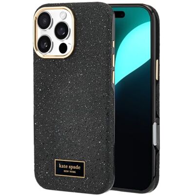 Kate Spade New York iPhone 16 Pro Max hoesje compatibel met MagSafe Design telefoonhoes Crystal Pave Nightfall Kate Spade New York iPhone 16 Pro Max hoesje compatibel met MagSafe Design telefoonhoes Crystal Pave Nightfall