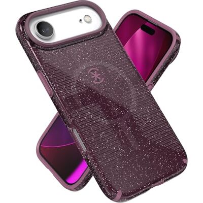 Speck CANDYSHELL Grip + MS Hoesje voor iPhone 17 Air Sanitair glitter Dunne beschermende handgreep Valbescherming Compatibel met MagSafe Speck CANDYSHELL Grip + MS Hoesje voor iPhone 17 Air Sanitair glitter Dunne beschermende handgreep Valbescherming Compatibel met MagSafe