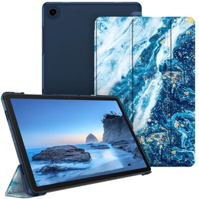 FINTIE Beschermhoes voor Samsung Galaxy Tab A11 Plus (A11+)/Tab A9 Plus (A9 Transparante matte beschermhoes, harde hoes, dunne en lichte hoes, gezandstraalde golf FINTIE Beschermhoes voor Samsung Galaxy Tab A11 Plus (A11+)/Tab A9 Plus (A9 Transparante matte beschermhoes, harde hoes, dunne en lichte hoes, gezandstraalde golf