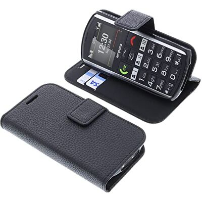 foto-kontor Hoesje Compatibel met Emporia Simplicity Boek Stijl Zwart Beschermhoes Portemonnee Case foto-kontor Hoesje Compatibel met Emporia Simplicity Boek Stijl Zwart Beschermhoes Portemonnee Case