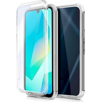 Cool siliconen 3D-hoes voor Samsung A165 A16/A16 5G (transparant voor en achter) Cool siliconen 3D-hoes voor Samsung A165 A16/A16 5G (transparant voor en achter)