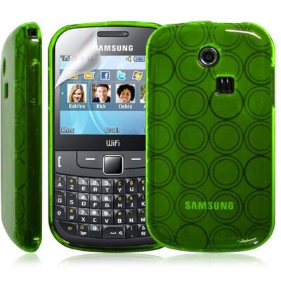 KARYLAX Seluxion Beschermhoes gemaakt van hydrogel voor Samsung Chat 335 S3350, groen KARYLAX Seluxion Beschermhoes gemaakt van hydrogel voor Samsung Chat 335 S3350, groen