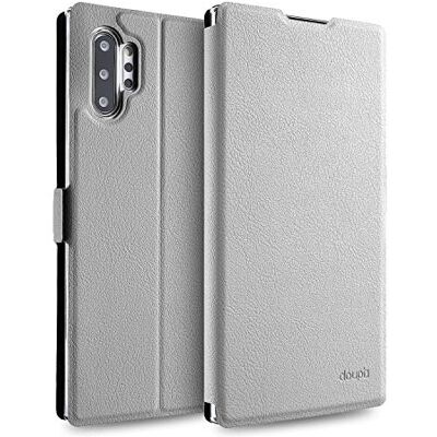 doupi Flip Cover voor Samsung Galaxy Note 10 Plus, beschermhoes met magneetsluiting, boekstijl, beschermhoes met standaard, wit doupi Flip Cover voor Samsung Galaxy Note 10 Plus, beschermhoes met magneetsluiting, boekstijl, beschermhoes met standaard, wit