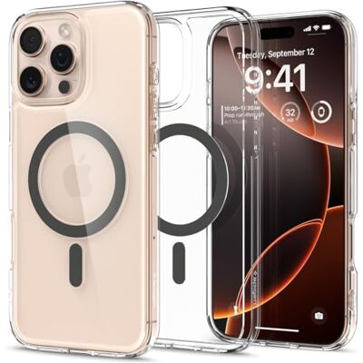 Spigen Beschermhoes voor iPhone 16 Pro Max, Ultra Hybrid MagFit, anti-vergeling, 6,9 inch, compatibel met MagSafe, grafiet Spigen Beschermhoes voor iPhone 16 Pro Max, Ultra Hybrid MagFit, anti-vergeling, 6,9 inch, compatibel met MagSafe, grafiet
